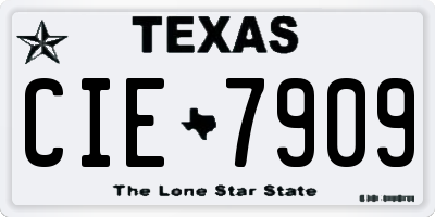 TX license plate CIE7909