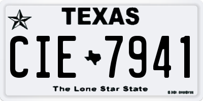 TX license plate CIE7941