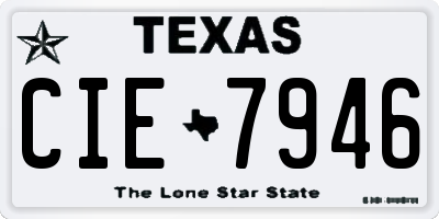 TX license plate CIE7946