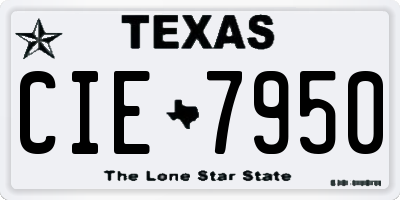TX license plate CIE7950