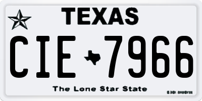 TX license plate CIE7966