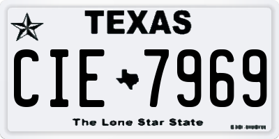 TX license plate CIE7969