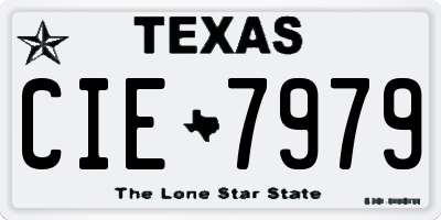 TX license plate CIE7979