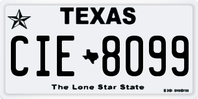 TX license plate CIE8099