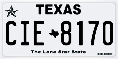 TX license plate CIE8170