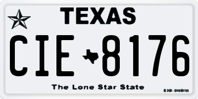 TX license plate CIE8176