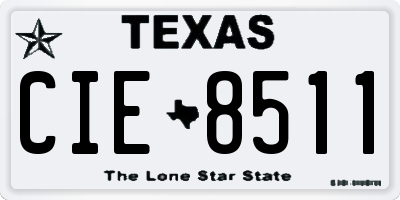 TX license plate CIE8511