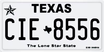 TX license plate CIE8556