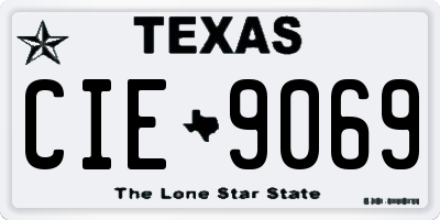 TX license plate CIE9069