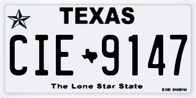 TX license plate CIE9147