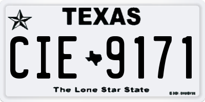 TX license plate CIE9171