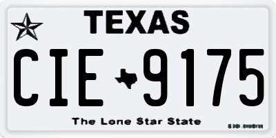 TX license plate CIE9175