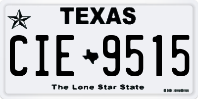 TX license plate CIE9515