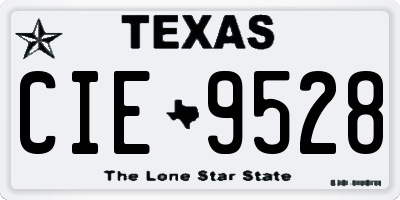 TX license plate CIE9528
