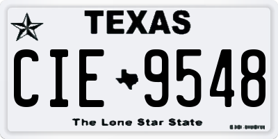 TX license plate CIE9548