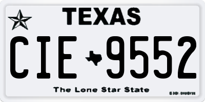 TX license plate CIE9552