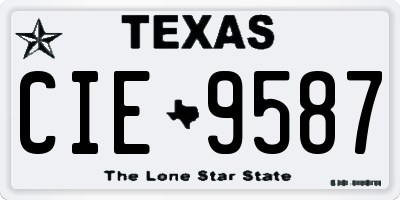 TX license plate CIE9587