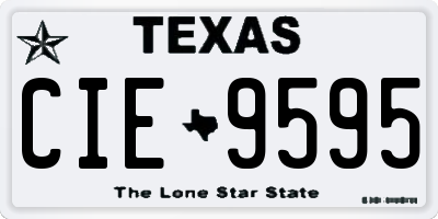 TX license plate CIE9595