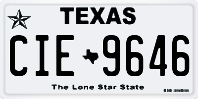 TX license plate CIE9646