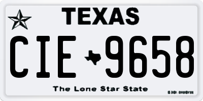 TX license plate CIE9658
