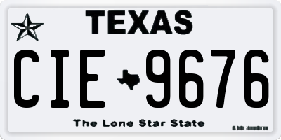 TX license plate CIE9676