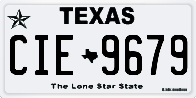 TX license plate CIE9679