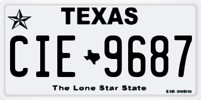 TX license plate CIE9687