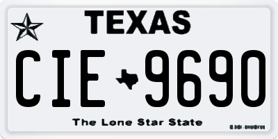 TX license plate CIE9690