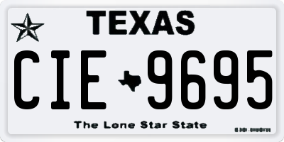 TX license plate CIE9695