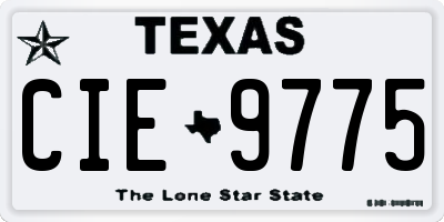 TX license plate CIE9775