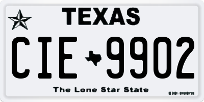 TX license plate CIE9902