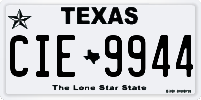 TX license plate CIE9944