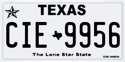 TX license plate CIE9956