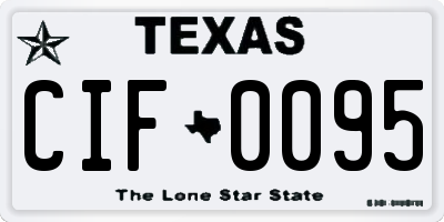 TX license plate CIF0095