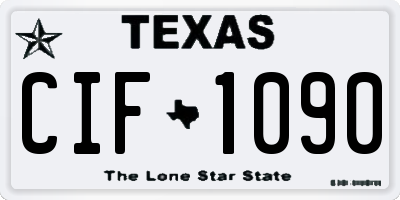 TX license plate CIF1090