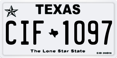 TX license plate CIF1097