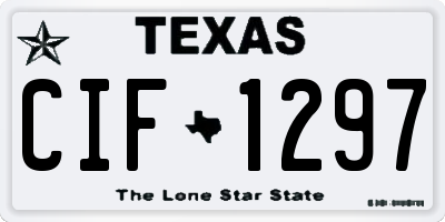 TX license plate CIF1297