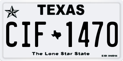 TX license plate CIF1470