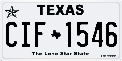 TX license plate CIF1546