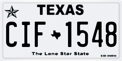 TX license plate CIF1548