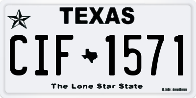 TX license plate CIF1571