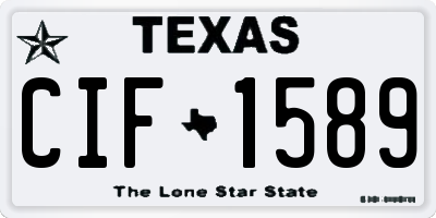 TX license plate CIF1589