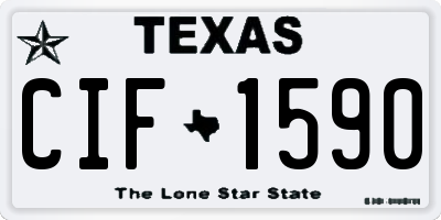 TX license plate CIF1590
