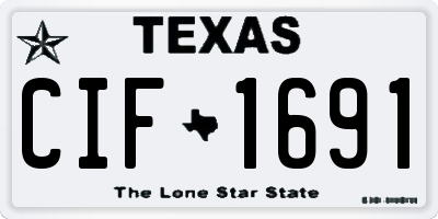 TX license plate CIF1691