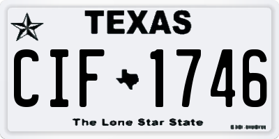 TX license plate CIF1746