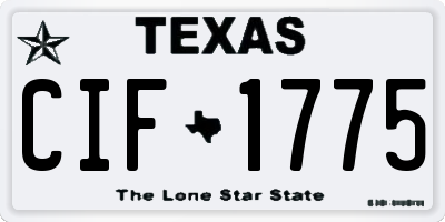 TX license plate CIF1775