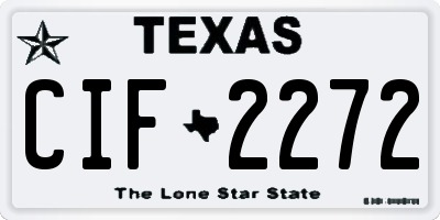 TX license plate CIF2272