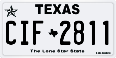 TX license plate CIF2811