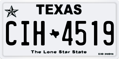 TX license plate CIH4519