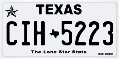TX license plate CIH5223
